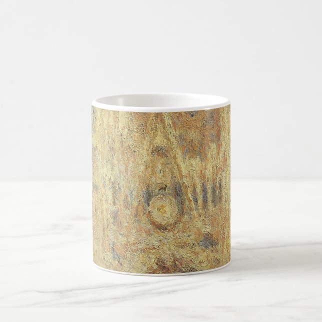 Rouen Cathedral, Sunset by Claude Monet Coffee Mug (Center)