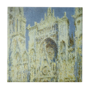 Rouen Cathedral West Facade Sunlight, Claude Monet Ceramic Tile