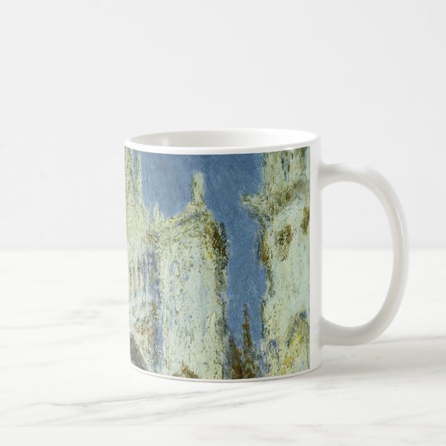 Rouen Cathedral West Facade Sunlight, Claude Monet Coffee Mug (Right)