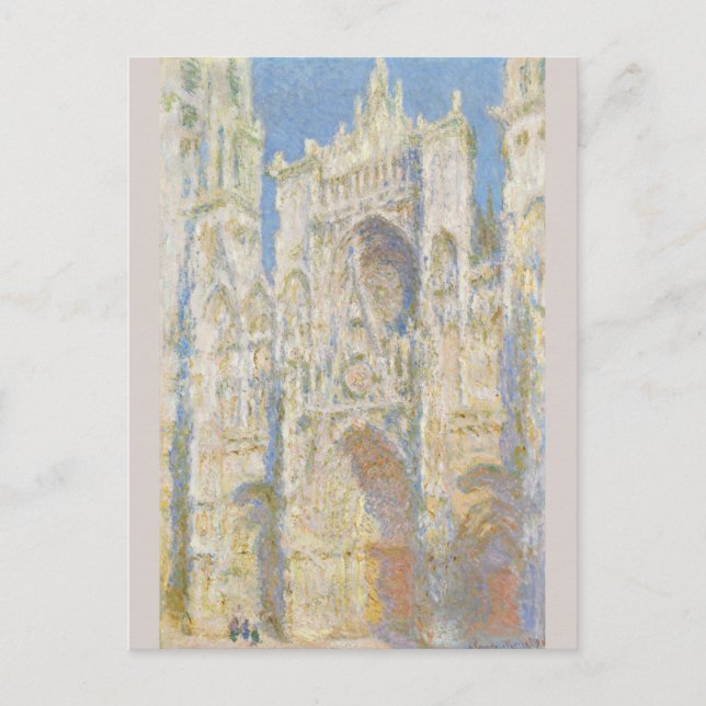 Rouen Cathedral West Facade Sunlight Monet Postcard (Front)
