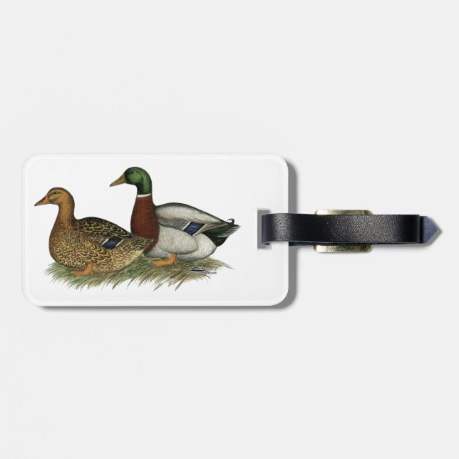 Rouen Ducks Luggage Tag (Back Horizontal)