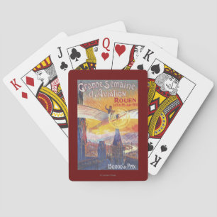 Rouen, France - Pilot and Plane Playing Cards