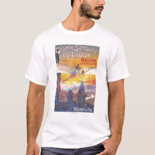 Rouen, France - Pilot and Plane T-Shirt