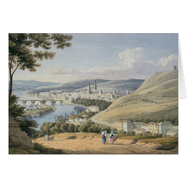 Rouen from Mont Sainte-Catherine (w/c on paper) (Front Horizontal)