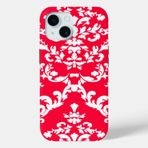 Rouge Bold Damask @ Emporiomoffa iPhone 15 Case