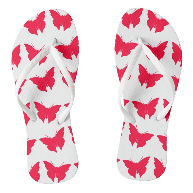 Rouge Bold Mod Butterflies Thongs (Footbed)