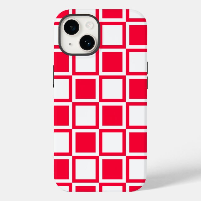 Rouge Bold Mod Squares Case-Mate iPhone Case (Back)