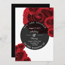 Rouge Flora Wedding Invitations