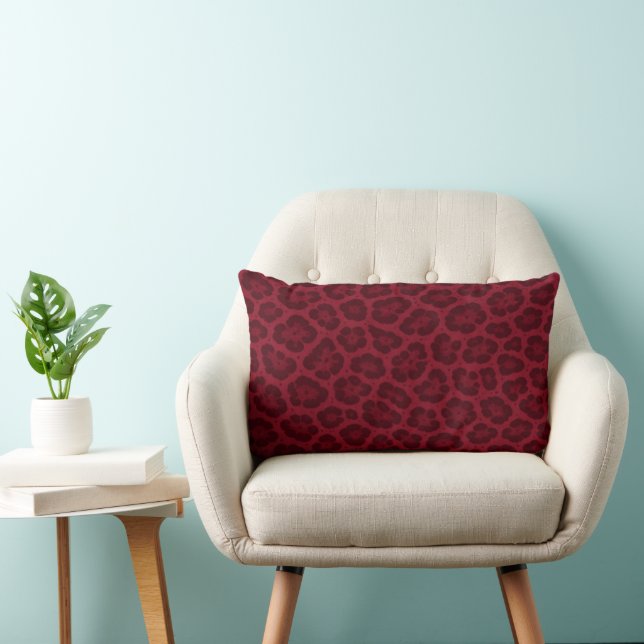 Rouge Leopard Lumbar Cushion (Chair)