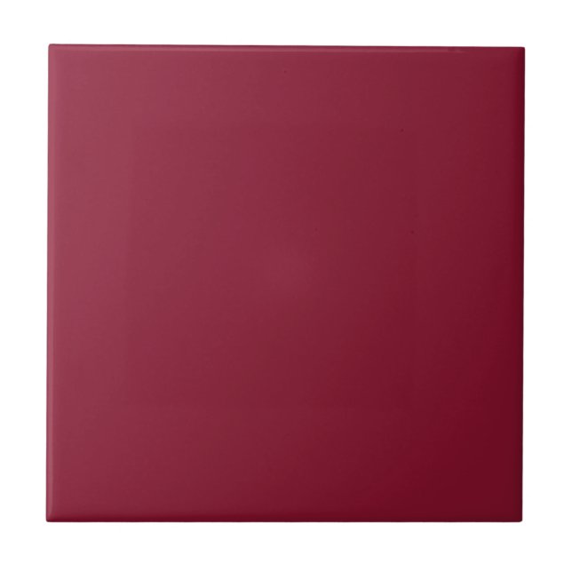 Rouge Magenta -- Medium Pink Solid Colour Ceramic Tile (Front)