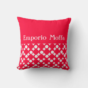 Rouge Mod Ball Design @ Emporio Moffa w/text Cushion
