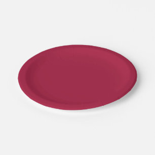 Rouge (solid colour) paper plate