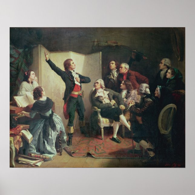 Rouget of Lisle singing the Marseillaise Poster (Front)
