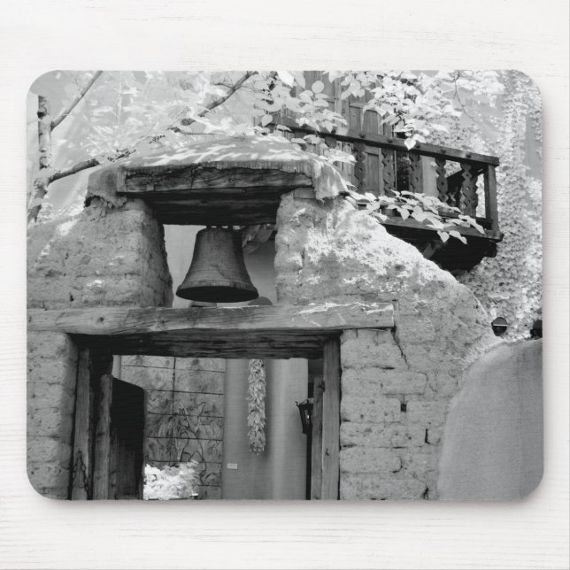 Rough adobe bell in entryway, Santa Fe, New Mouse Pad (Front)