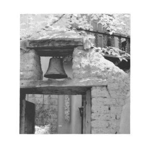 Rough adobe bell in entryway, Santa Fe, New Notepad