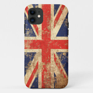Rough Aged Vintage British Flag iPhone 11 Case