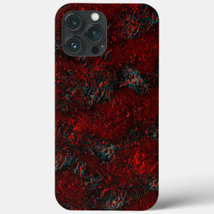 Rough and bumpy red with prominent wrinkles green iPhone 13 pro max case