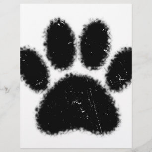Rough And Distressed Dog Paw Print