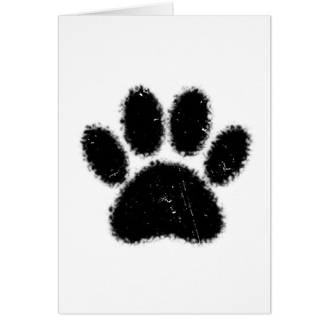 Rough And Distressed Dog Paw Print (Front)