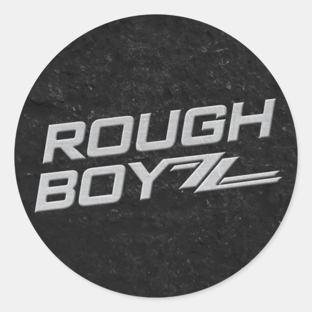 Rough BoyZZ Round Black Sticker (Front)