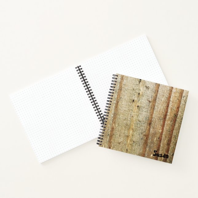 Rough Brown Wood Plank sketchbook journal (Inside)