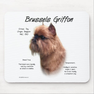 Rough Brussels Griffon History Mouse Pad