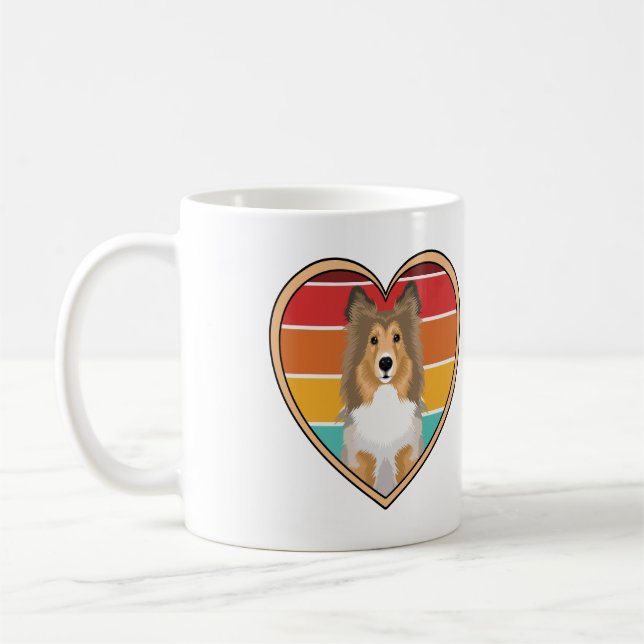 Rough Coat Collie Coffee Mug (Left)