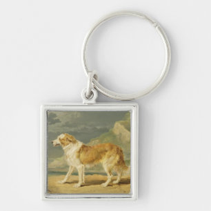Rough-coated Collie, 1809 (oil on board) Key Ring