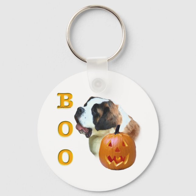 Rough Coated Saint Bernard Boo Key Ring (Front)