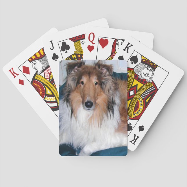 Rough Collie Bicycle Playing Cards (Back)