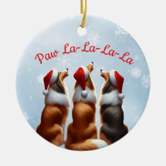 Rough Collie Ceramic Ornament