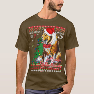 Rough Collie Christmas Sweater 