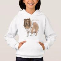 Rough collie dog cartoon illustration