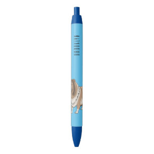 Rough collie dog cartoon illustration black ink pen