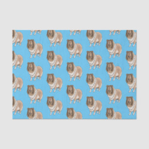 Rough collie dog cartoon illustration  tissue paper