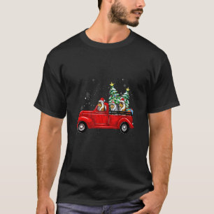 Rough Collie Dog Driving Xmas Truck Christmas Tree T-Shirt