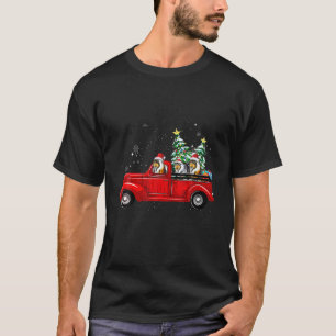 Rough Collie Dog Driving Xmas Truck Christmas Tree T-Shirt