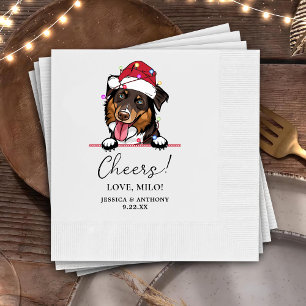 Rough Collie Dog Personalised Cheers Napkins
