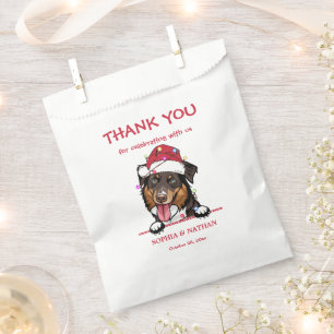 Rough Collie Dog Personalised Thank You Favour Bag