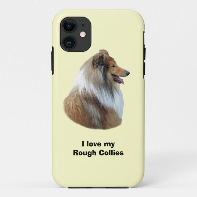 Rough Collie dog portrait photo Case-Mate iPhone Case (Back)