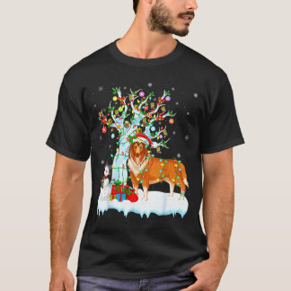 Rough Collie Dog Xmas Tree Lighting Rough Collie C T-Shirt