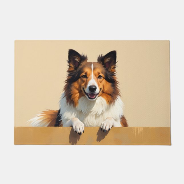 Rough Collie Doormat Art (Front)