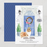 Rough Collie Front Door Moving Announcement