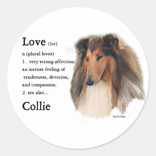 Rough Collie Gifts Classic Round Sticker (Front)
