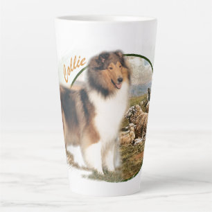 Rough Collie Keeper of the Sheep  Latte Mug