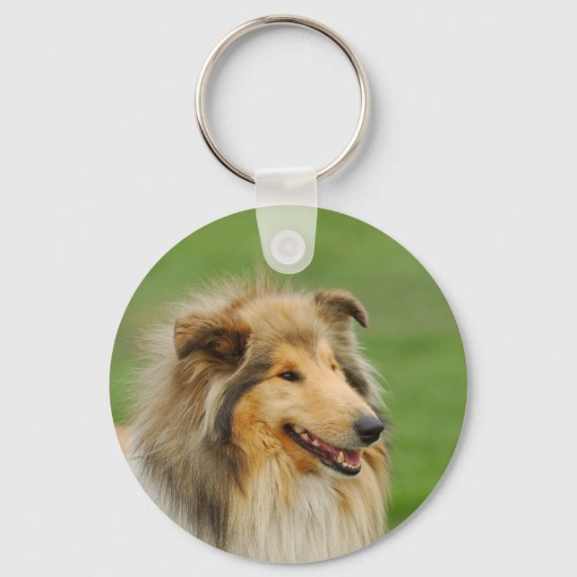 Rough Collie Key Ring (Front)