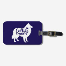 Rough Collie Mum Luggage Tag