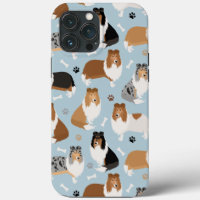 Rough Collie Paws and Bones Case-Mate iPhone Case