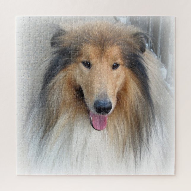 Rough Collie Portrait Jigsaw Puzzle (Vertical)