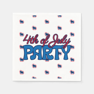 Rough Collie Red White And Blue 4th Of July Napkin